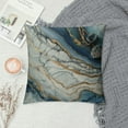 thumbnail image 2 of Shiartex  Blue and Gold Throw Pillows Covers, Decorative Gold and Blue Abstract Marble Pillow Covers , Blue and Gold Cushion Covers Sofa Living Room Couch Home Decor Pillowcase, 2 of 5