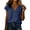 4# Blue, variant on Cotton Linen Shirts Womens Henley V Neck Short Sleeve Wrap Blouse Summer Casual Loose Fit Tunic Gauze Tops Black S