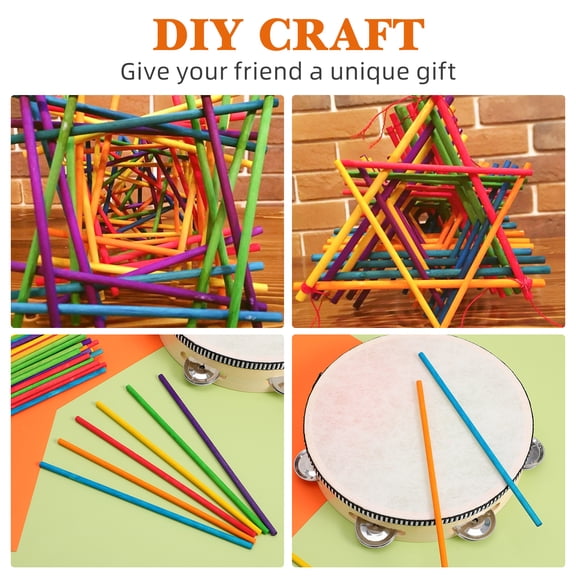 RENACLIPY 50 Sets Wooden Rhythm Sticks Music Tools for Toddlers Kids Students Educational Classroom Use