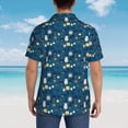 thumbnail image 6 of Xecao Various Lights print Hawaiian shirt - a stylish short-sleeve button-down for men, perfect for casual beach and tropical outings., 6 of 9