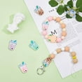thumbnail image 5 of 1 Box 20Pcs 4 Colors Silicone Focal Beads Tea/Milk Tea Mixed Color 35x24x8mm Hole: 2.5mm 5pcs/color, 5 of 7