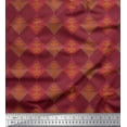 thumbnail image 1 of Soimoi Brown Cotton Voile Fabric Embroidery Style Art & Craft Printed Fabric 1 Yard 56 Inch Wide, 1 of 3