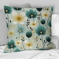 thumbnail image 2 of Designart "Teal Ivory Seabreeze Florals I" Floral Printed Throw Pillow, 2 of 5