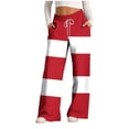 thumbnail image 2 of PNTUTB Women's Fashionable Color Block Elastic Waist Drawstring Pocket Casual Relaxed Comfortable Pants, 2 of 6