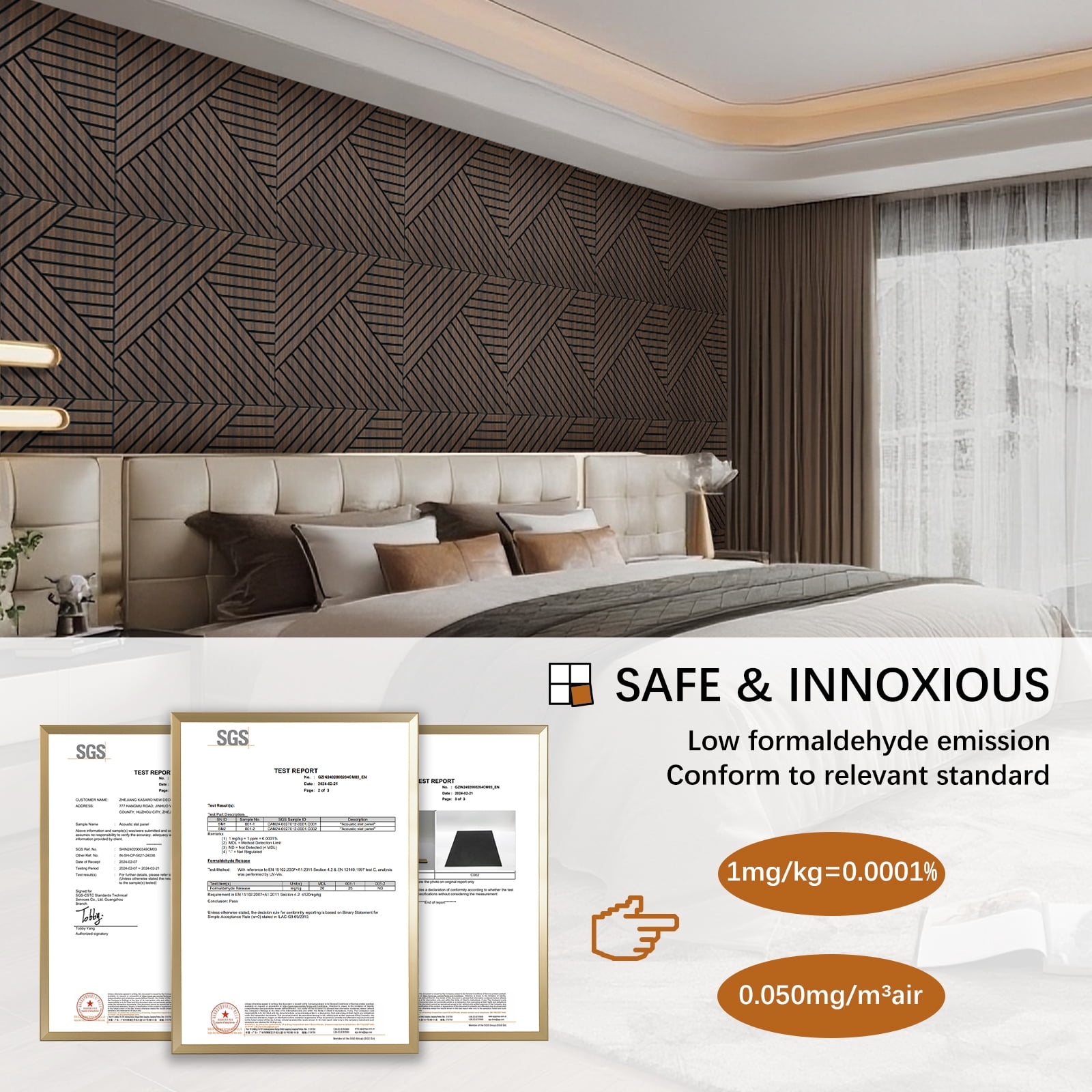 4 Packs Acoustic Wall Panels - Self-Adhesive 3D Wood Slat Wall Panel- Peel and Stick Sound Absorbing Panels for Noise Reducing - Feature Wall Decor for Home & Office