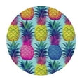 thumbnail image 2 of JEUXUS Psychedelic Pineapple Round Table Cover Fitted Outdoor Tablecloth Home Decor for Picnic Camping, 2 of 7