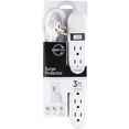 thumbnail image 6 of Cordinate 6-Outlet Power Strip, 3 ft Braided Cord, White, 41638, 6 of 11