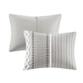 thumbnail image 2 of JERFIT Geometric Chenille Comforter Set King Size, Gray 100% Cotton Bedding with Sham, Hypoallergenic & OEKO-TEX Certified, 2 of 10