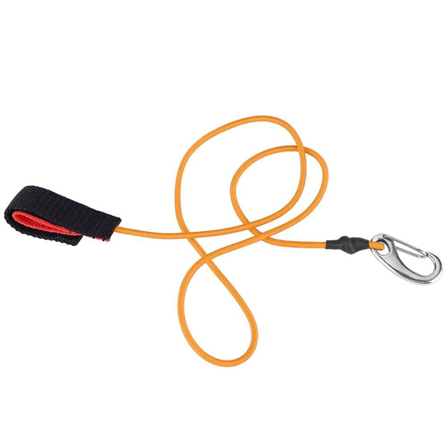 Cergrey Boating Paddle Leash, Elastic Paddle Leash, Elastic String Boating Kayak Paddle Safety Rod Leash with Carabiner for Paddling