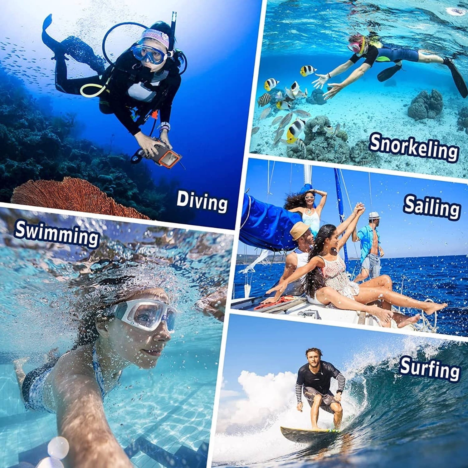 SHELLBOX Swimming 15M Waterproof Case Surfing Underwater Diving For iPhone/Samsung