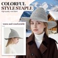 thumbnail image 2 of QualitChoice Vintage Hat Knit Pointed Hat Wizard For Halloween Up Wizard Wizard Hat Witch Halloween Felt Wool Cap Accessory light grey M（56-58cm）, 2 of 6