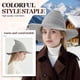thumbnail image 5 of Guardurnaity Sombrero vintage para mujer, accesorios, sombrero de fieltro puntiagudo para carnaval, sombrero de Halloween, sombrero de mago, Sombreros negro M (56-58 cm), 5 of 6
