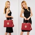 thumbnail image 2 of Dasein Women Large Satchel Handbag Shoulder Purse top Handle Work Bag Tote with Matching Wallet, 2 of 8