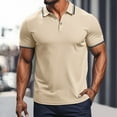 thumbnail image 2 of RMGVDSD Mens Polo Shirt Soft Tops Fashion Short Sleeved Men's Shirt Summer Loose Casual Breathable Lapel Tops Stretchy Golf Shirts, 2 of 6