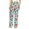 thumbnail image 3 of Naloa Watermelon Print Women’s Ultra-Soft Comfy Pajama Lounge Pants with Pockets & Drawstring, 3 of 8