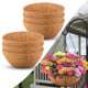 thumbnail image 1 of Revestimientos de coco para maceteros de 10 pulgadas, paquete de 6 revestimientos redondos para cestas colgantes, revestimientos de fibra de coco para maceteros, flores y jardín, 1 of 5