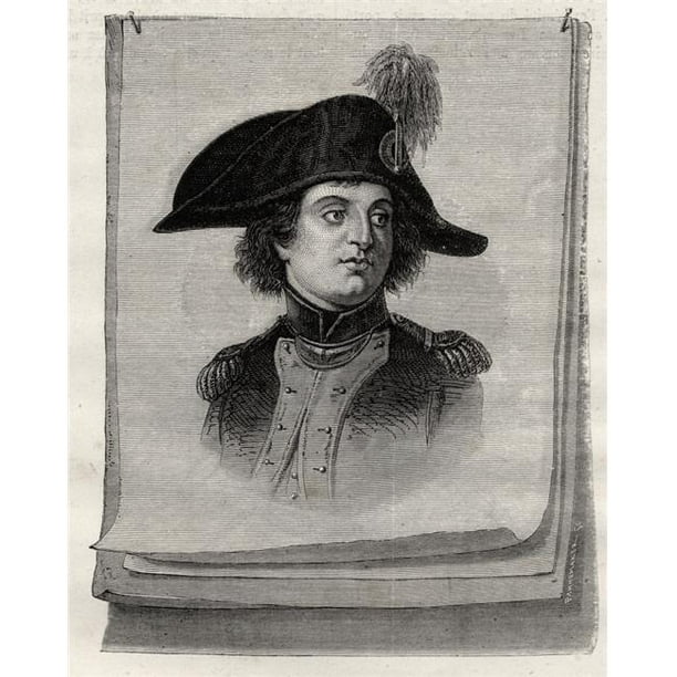 Posterazzi DPI1858062 Antoine Joseph Santerre 1752-1809 Révolutionnaire Français de l'Histoire de la Révolution Française par Louis Blanc Poster Print, 13 x 17