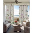 thumbnail image 6 of Vintage Flower Blackout Curtains for Bedroom Living Room Darkening Curtains 96 Inches Long Botanical Wildflower Plant Country Daisy Window Curtain 2 Panels Set Window Treatment Grommet Drapes 52"x96", 6 of 9