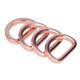 thumbnail image 2 of 10 Uds. De anillos en D, hebillas decorativas para bolsos, confiables, duraderas, brillantes, cómodas, pequeñas y compactas, para manualidades DIY, oro rosa, 2 of 5