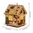 thumbnail image 2 of Gingerbread House Christmas Decor Diy Diamond Painting Kit Light Up Hanging Ornament Craft Kit for Adults Holiday Home Decorations, 2 of 3