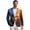 Flame Wolf Print, variant on Men's Suit Jacket with 2 Side Pockets One Button Sport Coat Long Sleeve Blazer Regular Fit Tuxedo Jacket Cute Zebra ,L