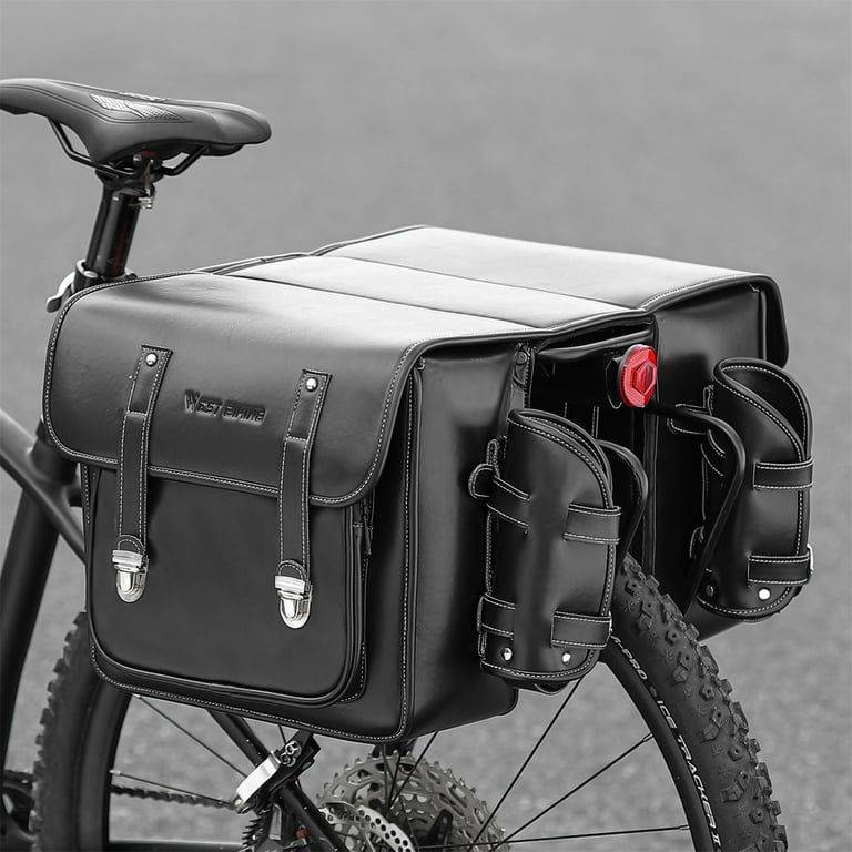 Nebublu Universal Retro Leather Rear Bag Large Capacity Bike Rearseat Bag for Rack Seats Multifunctional Cycling Storage Side Bag Walmart
