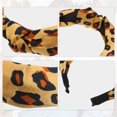 thumbnail image 4 of Unique Bargains 1 Pcs Leopard Pattern Knotted Headbands Women Hairband Hair Hoop Brown, 4 of 7