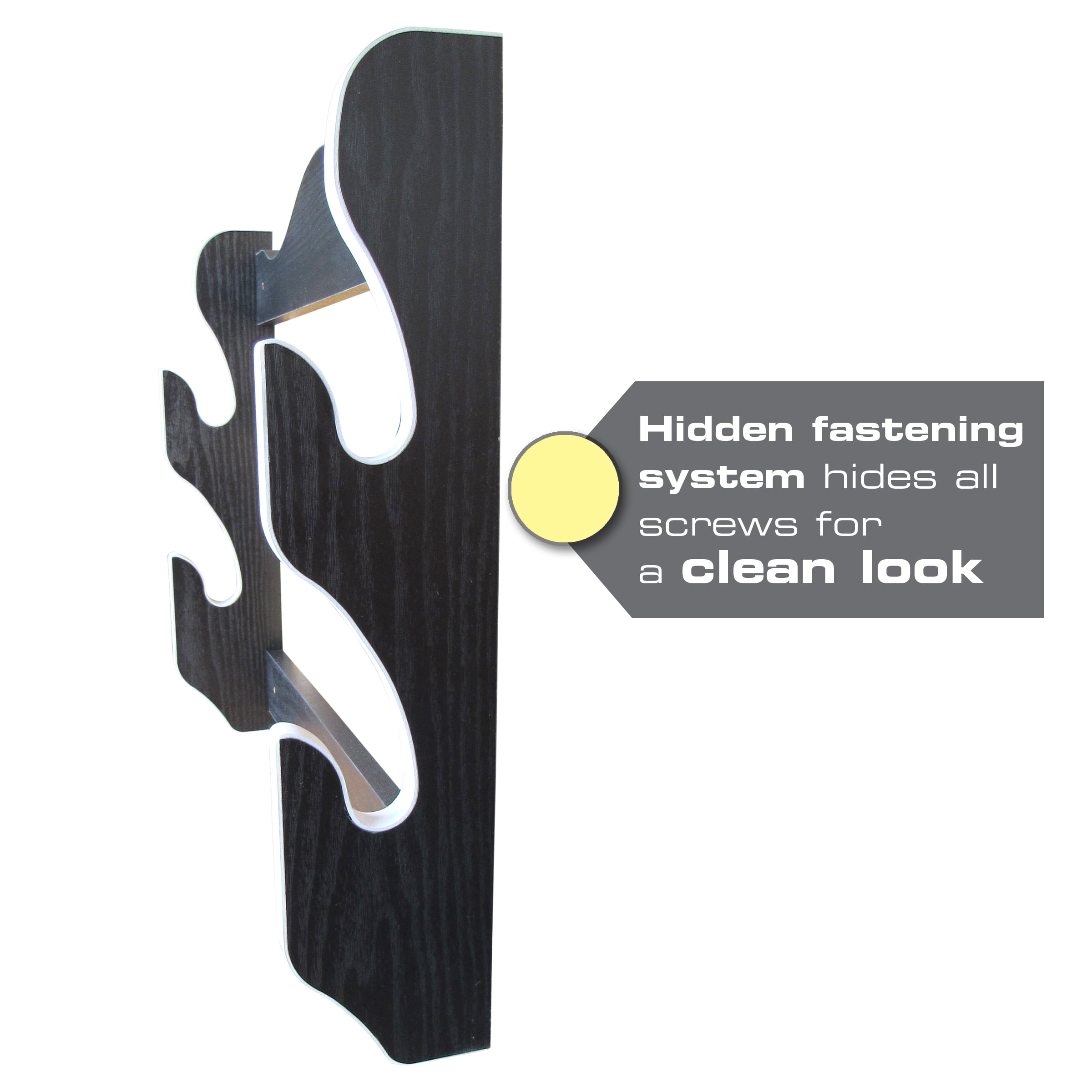 Rush Creek Creations Samurai Sword Wall Rack, 2-Katana Wood Display Mount with EVA Padded Cutouts