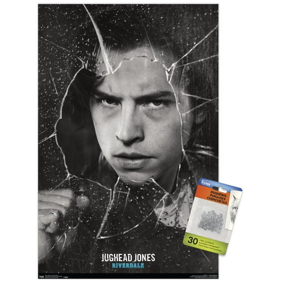 Riverdale - Shattered Jughead Wall Poster with Push Pins, 14.725" x 22.375"