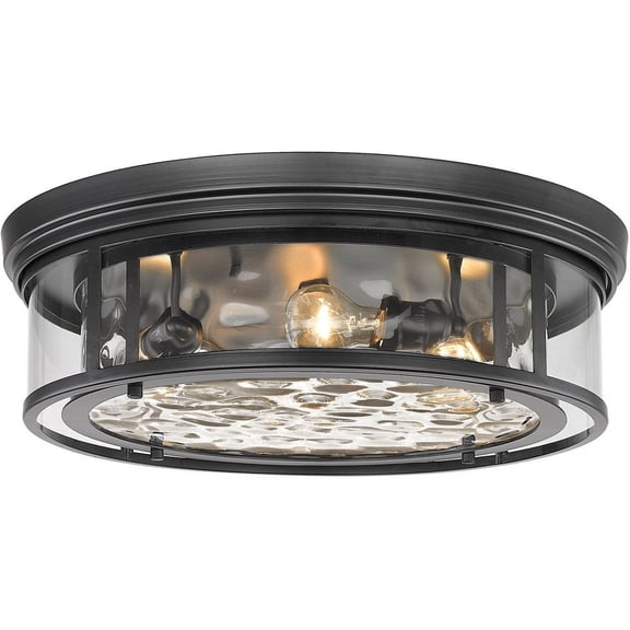 493F4-MB-Z-Lite-Clarion - 4 Light Flush Mount In Transitional Style-6.25 Inches Tall and 20.75 Inches Wide-Matte Black Finish