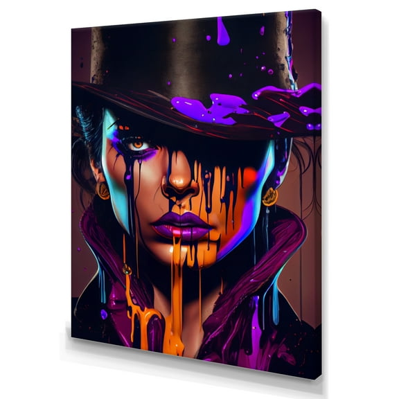 Designart Female Criminal Mastermind III Canvas Wall Art