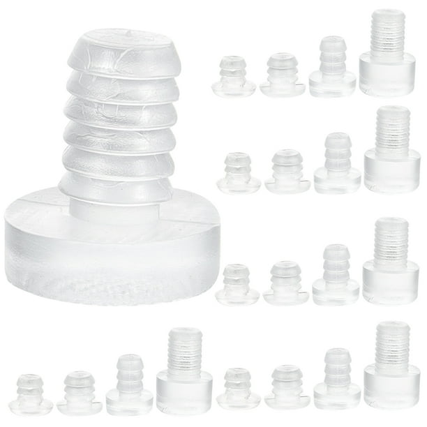 75 protectores de mesa de vidrio transparente con almohadillas antideslizantes