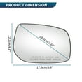 thumbnail image 6 of Clear Lens Passenger Side Mirror Glass Replacement for Toyota Camry 2007 2008 2009 2010 2011, Right Rearview Mirror Glass for Toyota Camry with Power Heated, 6 of 7