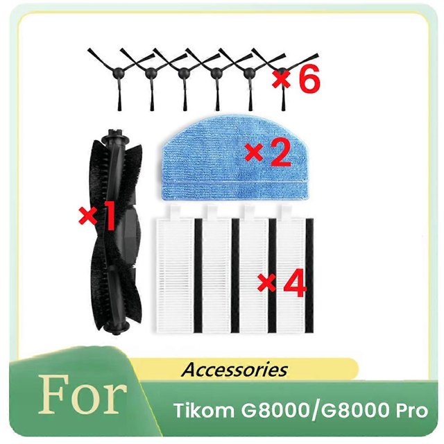13 Pcs for G8000/G8000 Pro Sweeping Robot Accessories Cleaner Parts Replacement Main Side Brush Dust Bag Mop