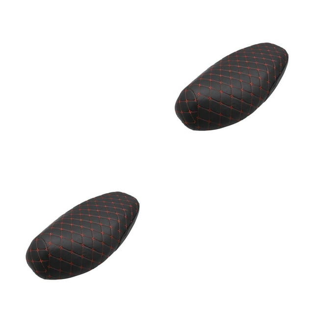 Speravity Funda para cojín de asiento de motocicleta, Protector Universal transpirable Flexible, tela de cuero, fundas elásticas para sillín, 2piezas