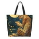 thumbnail image 1 of Balery Leopard Reading Tarot Cards Bolsa Tote Estilo Estético con Cremalleras, Bolsa de Hombro, Bolsa de Compras Grande y Plegable, 1 of 8