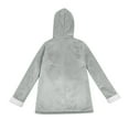 thumbnail image 2 of Eltusu Girls Fleece Jackets, Soft Windproof Warm Hooded Winter Outerwear with Zipper Gray Size 11-12 T, 2 of 4