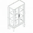 thumbnail image 4 of Tcbosik Curio Cabinet with Light, Display Cabinet with 2 Doors, Glass Storage Cabinet with Adjustable Shelves for Living Room, Dining Room, Easy Assembly, Oak, 4 of 11