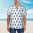 thumbnail image 2 of Balery Skiing Penguin Funny Camisas hawaianas de manga corta para hombre, camisas playeras de corte holgado, camisas de vacaciones con botones,Medium, 2 of 7