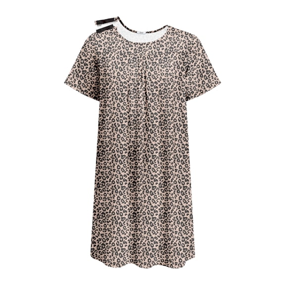 Pinspark Hospital Gowns Open Back for Women Bedridden Nightgowns Back Opening Short Sleeve Post Surgery Tear Away Adaptive Dresses