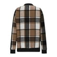 thumbnail image 4 of UQJfacai Girls Plaid Bomber Jacket Fall Lightweight Zip Up Shackets Winter Long Sleeve Casual Outerwear Coats with Pockets 5-15 Years, 4 of 6