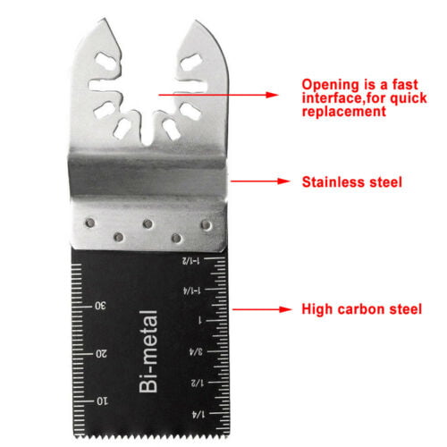 Lot 10x 34mm oscillating Multi Tool Saw Blades Carbon Steel Cutter DIY 100% New 