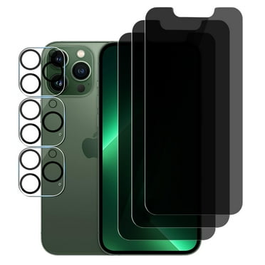 (3 3) for iPhone 13 Pro Max (6.7") (3 Pack) Anti Spy Private Tempered Glass Film Privacy Screen Protector and (3 Pack) Camera Lens Protector [Not Affect Flash]