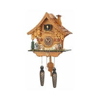 Quartz Cuckoo Clock Black forest house with music TU 471 QM
