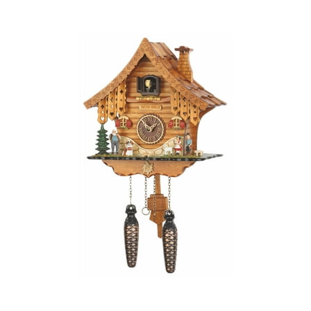 Quartz Cuckoo Clock Black forest house with music TU 471 QM