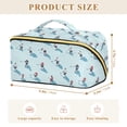 thumbnail image 4 of FORMRS Makeup Bag Travel Cosmetic Organizer for Women Fold Flat Zipper Pouch with Handle, Blue Ice Hockey, 4 of 8