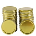 thumbnail image 4 of 24Pcs 86mm Split-Type Wide Mouth Jars Lids Storage Lids ;Seal Cover ;Storage Caps with Silicone Sealing Rings Replacement Seal Cover, Golden, 4 of 4
