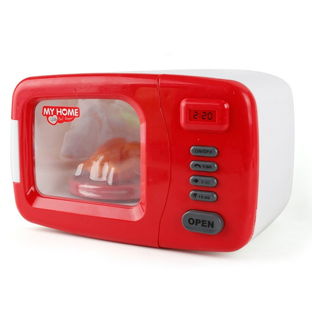 625g Children's Microwave Oven Toy, Simulation Kitchen Pretend Play Kitchenware, Electric