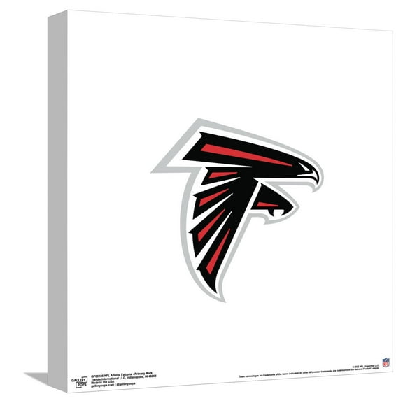 Gallery Pops NFL Atlanta Falcons - Primary Mark Canvas Wall Art, Unframed Version, 12" x 12"