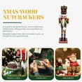 thumbnail image 4 of Christmas Desktop Nutcracker Wooden Nutcracker Ornament Xmas Tabletop Nutcracker, 4 of 9